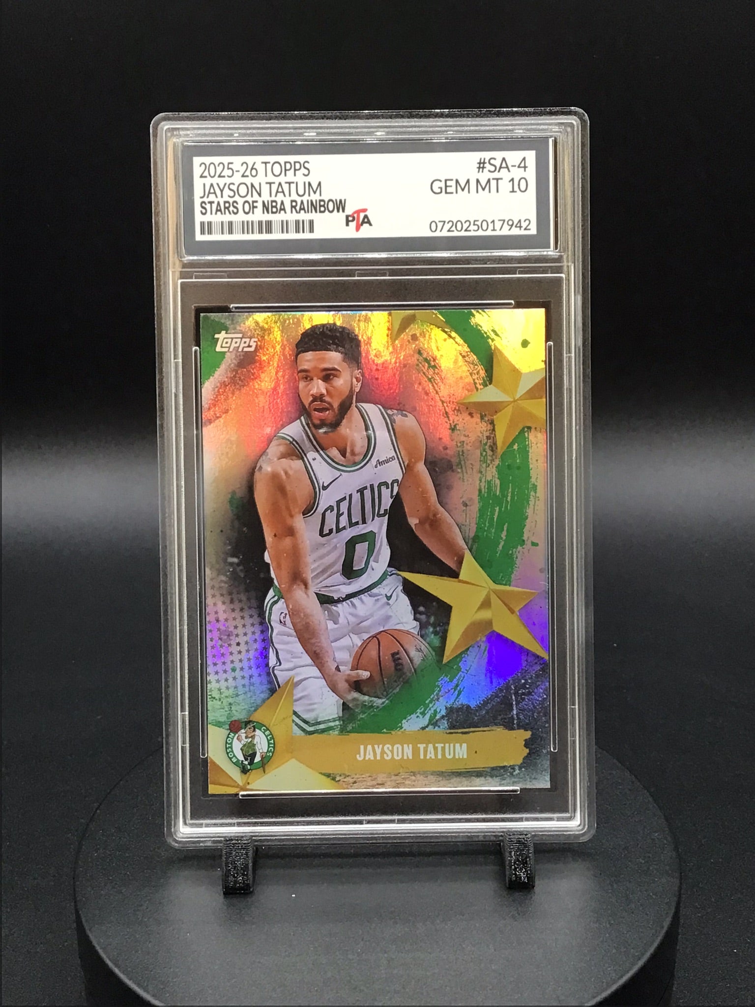 2025-26 TOPPS Jason Tatum "Stars of NBA Rainbow" GEM MINT PTA 10 🔥