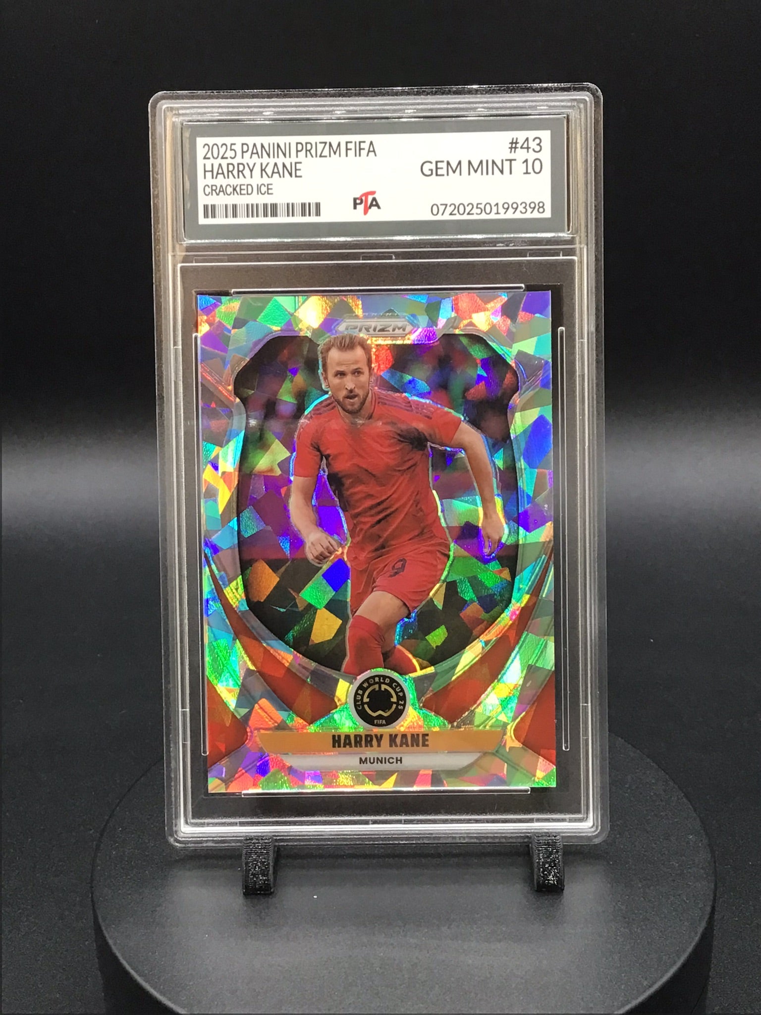 2025 Panini Prizm FIFA Harry Kane "Cracked Ice" GEM MINT PTA 10 🔥