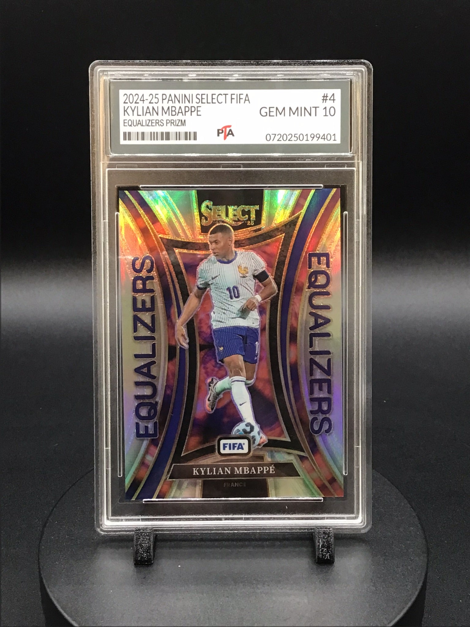 2024-25 Panini Select FIFA Kylian Mbappe "Equalizers Prizm" GEM MINT PTA 10 🔥