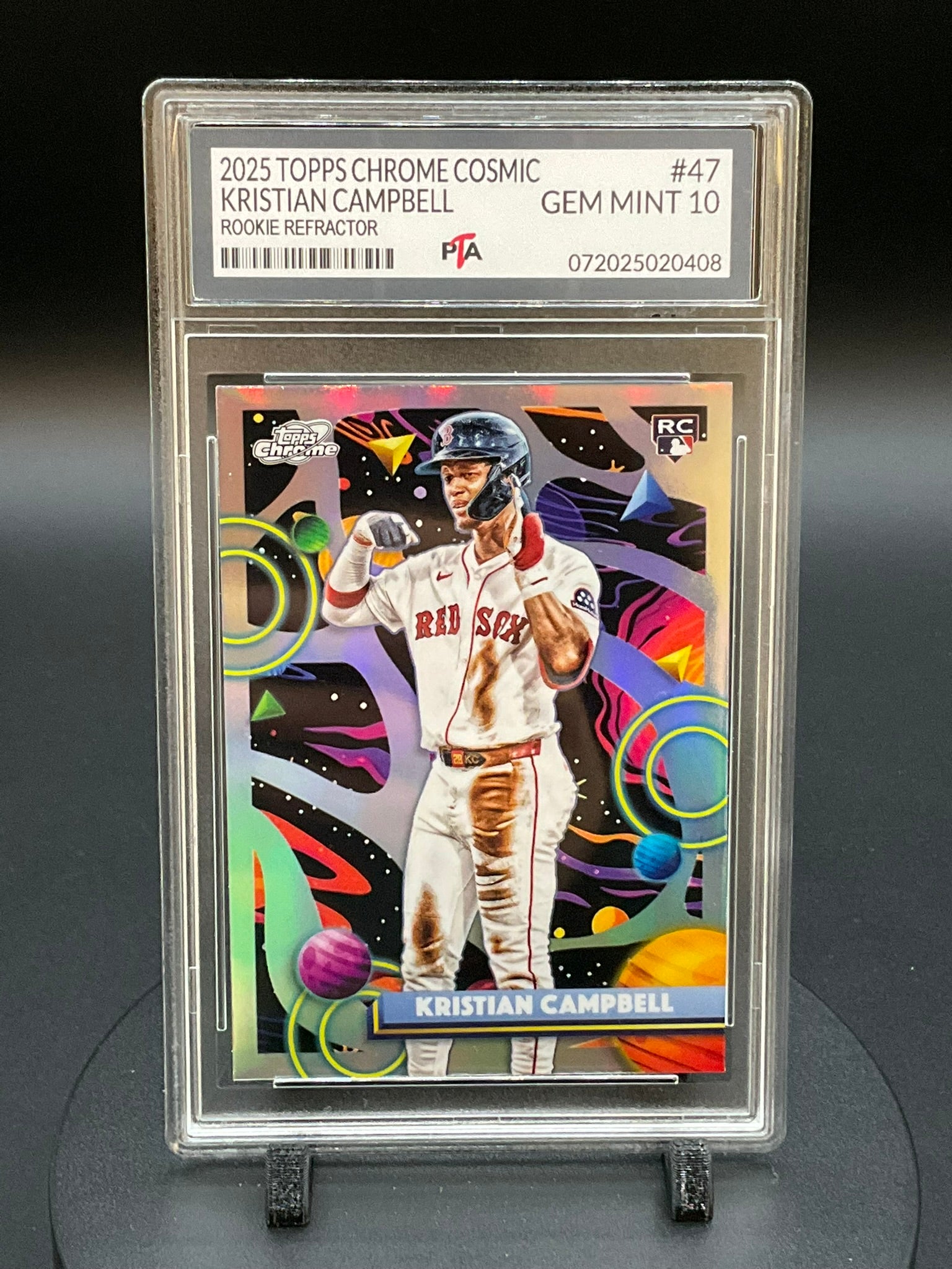 2025 TOPPS Chrome Cosmic Kristian Campbell "Rookie Refractor" GEM MINT 🔥