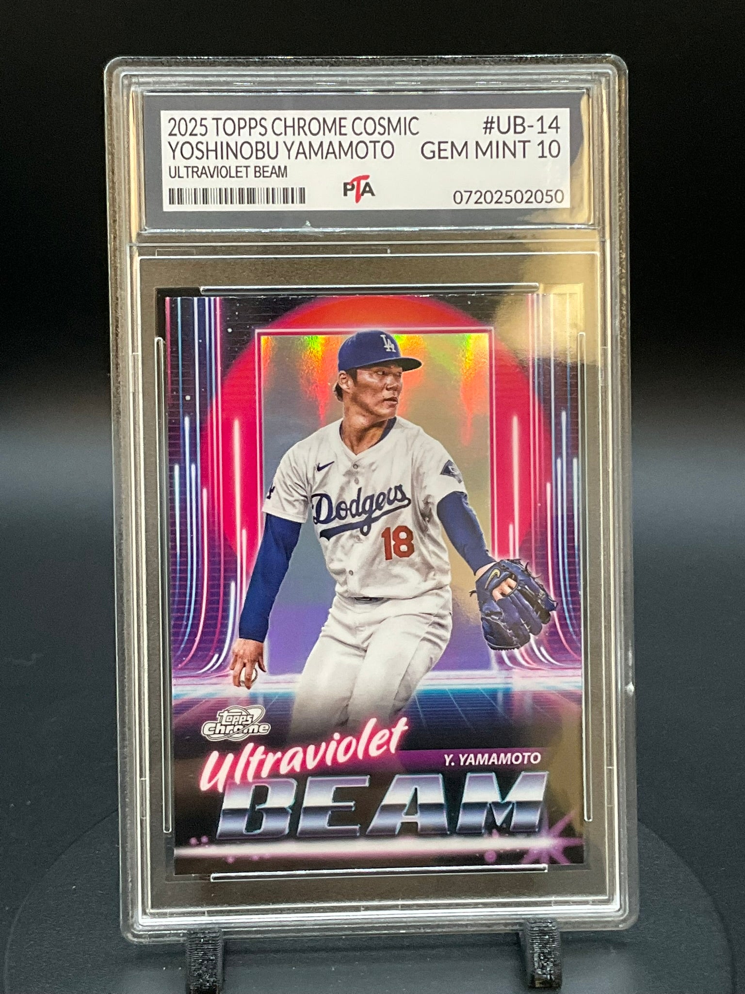 2025 TOPPS Chrome Cosmic Yoshinobu Yamamoto "Ultraviolet Beam" GEM MINT 🔥