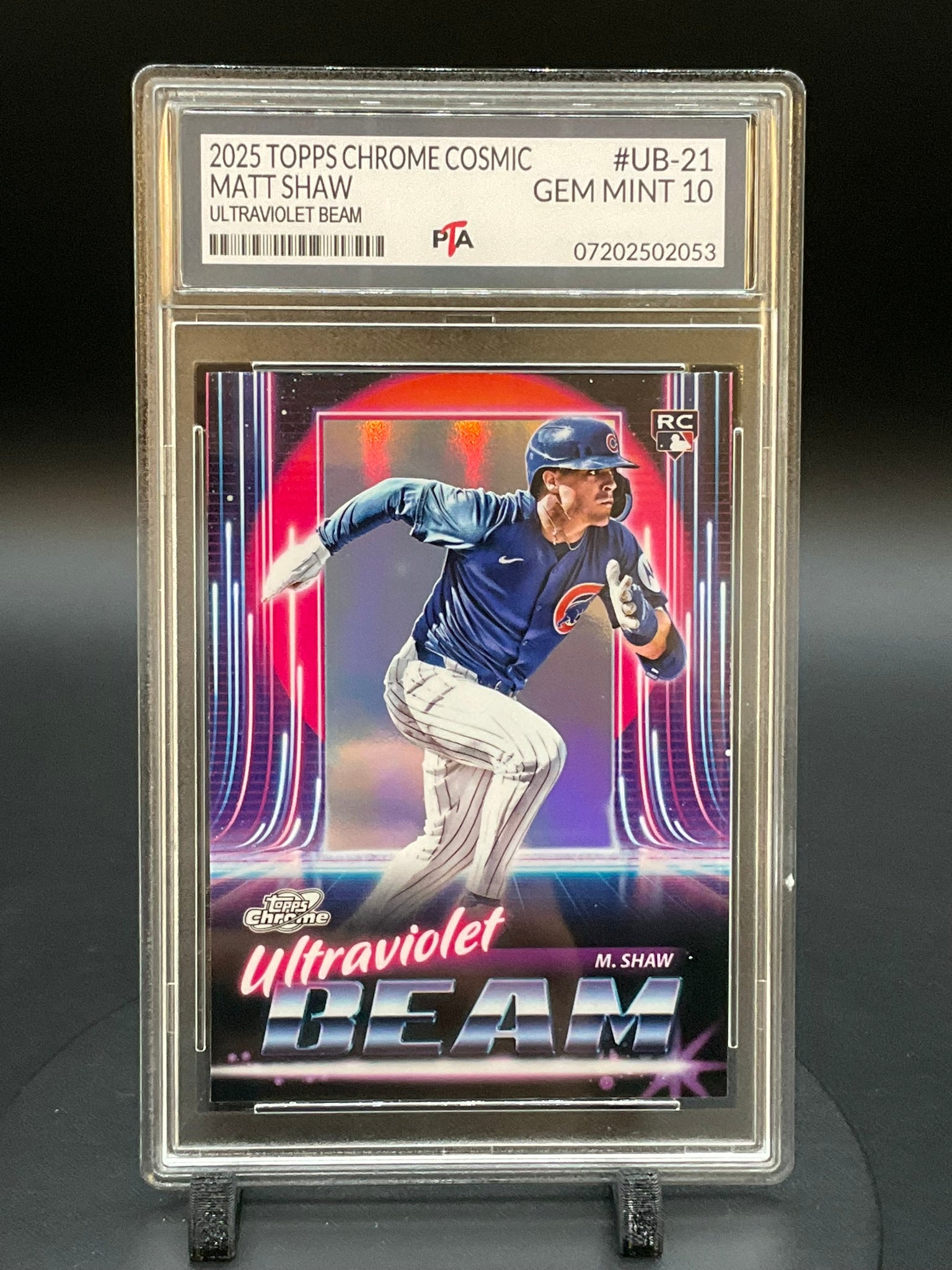 2025 TOPPS Chrome Cosmic Matt Shaw "Ultraviolet Beam" GEM MINT 🔥