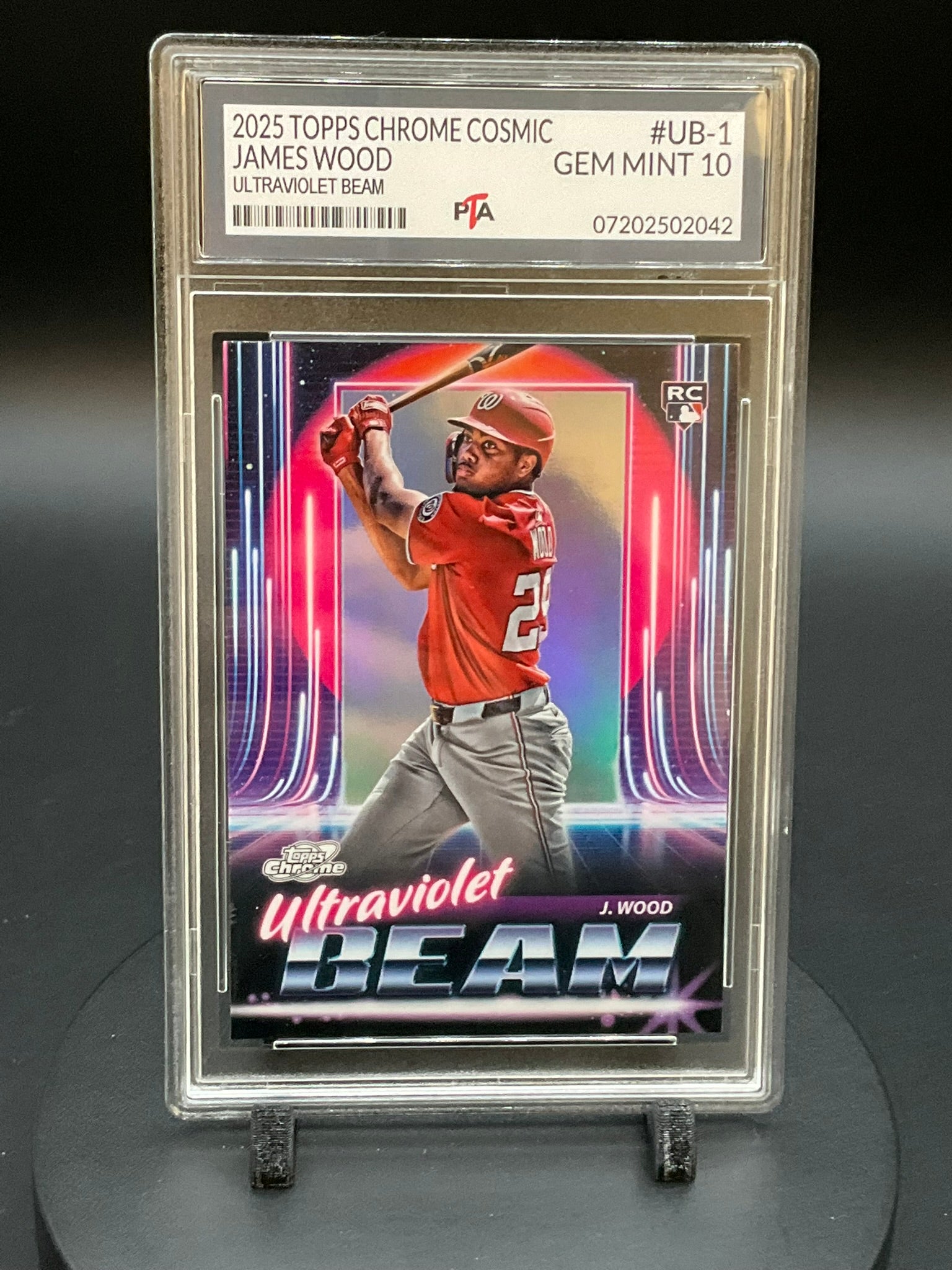 2025 TOPPS Chrome Cosmic James Wood "Ultraviolet Beam" GEM MINT 🔥
