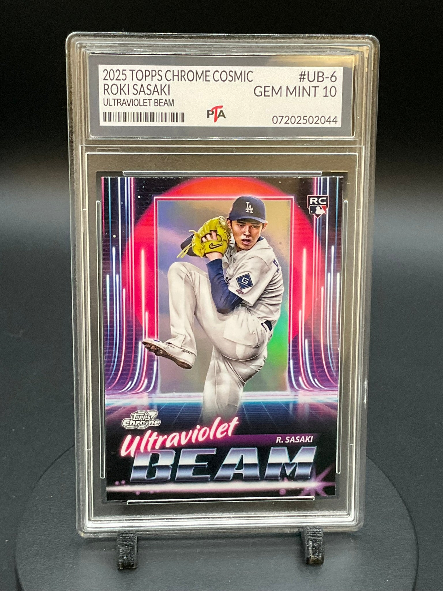 2025 TOPPS Chrome Cosmic Roki Sasaki "Ultraviolet Beam" GEM MINT 🔥