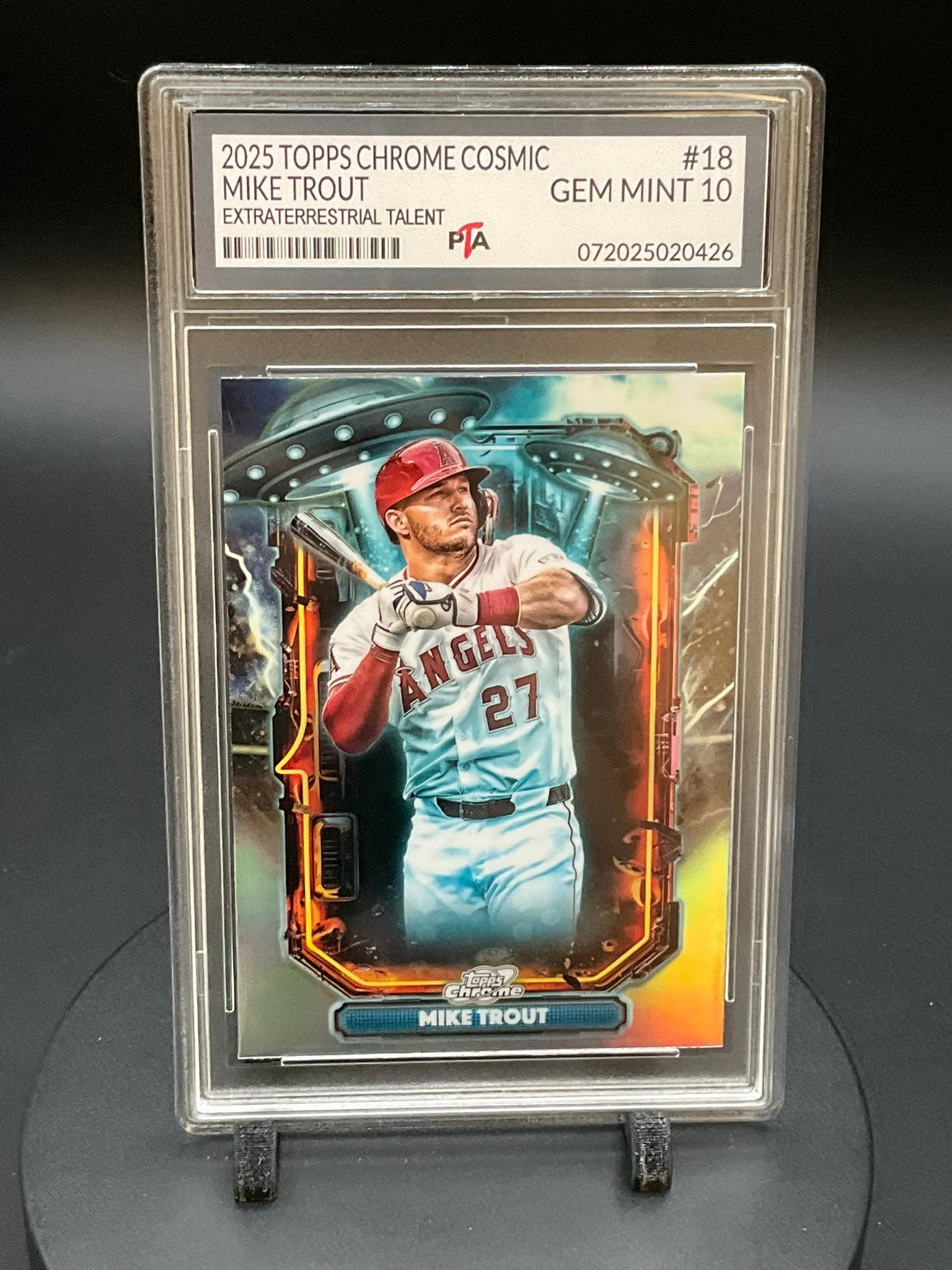 2025 TOPPS Chrome Cosmic Mike Trout "Extraterrestrial Talent" GEM MINT 🔥