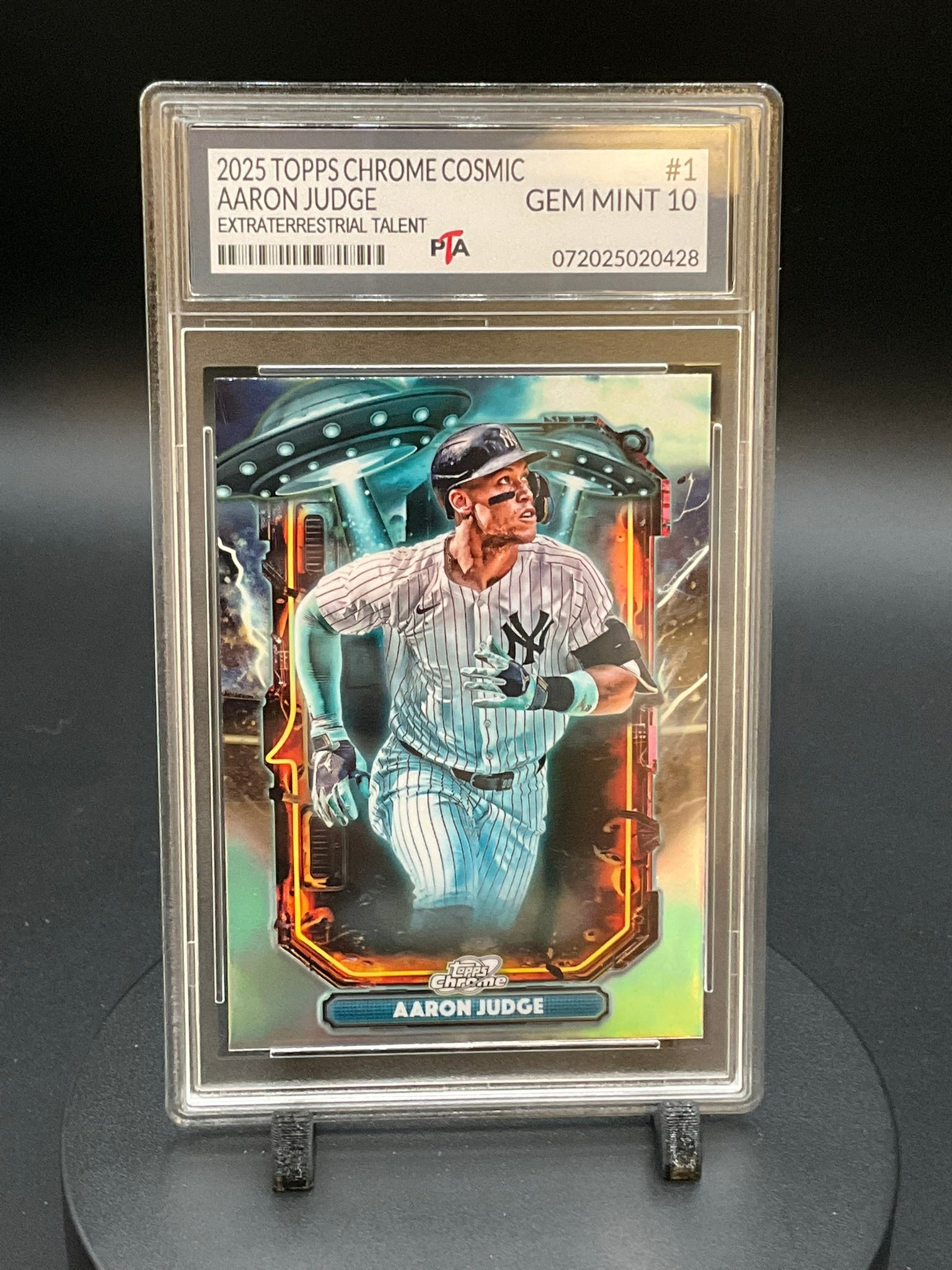 2025 TOPPS Chrome Cosmic Aaron Judge "Extraterrestrial Talent" GEM MINT 🔥