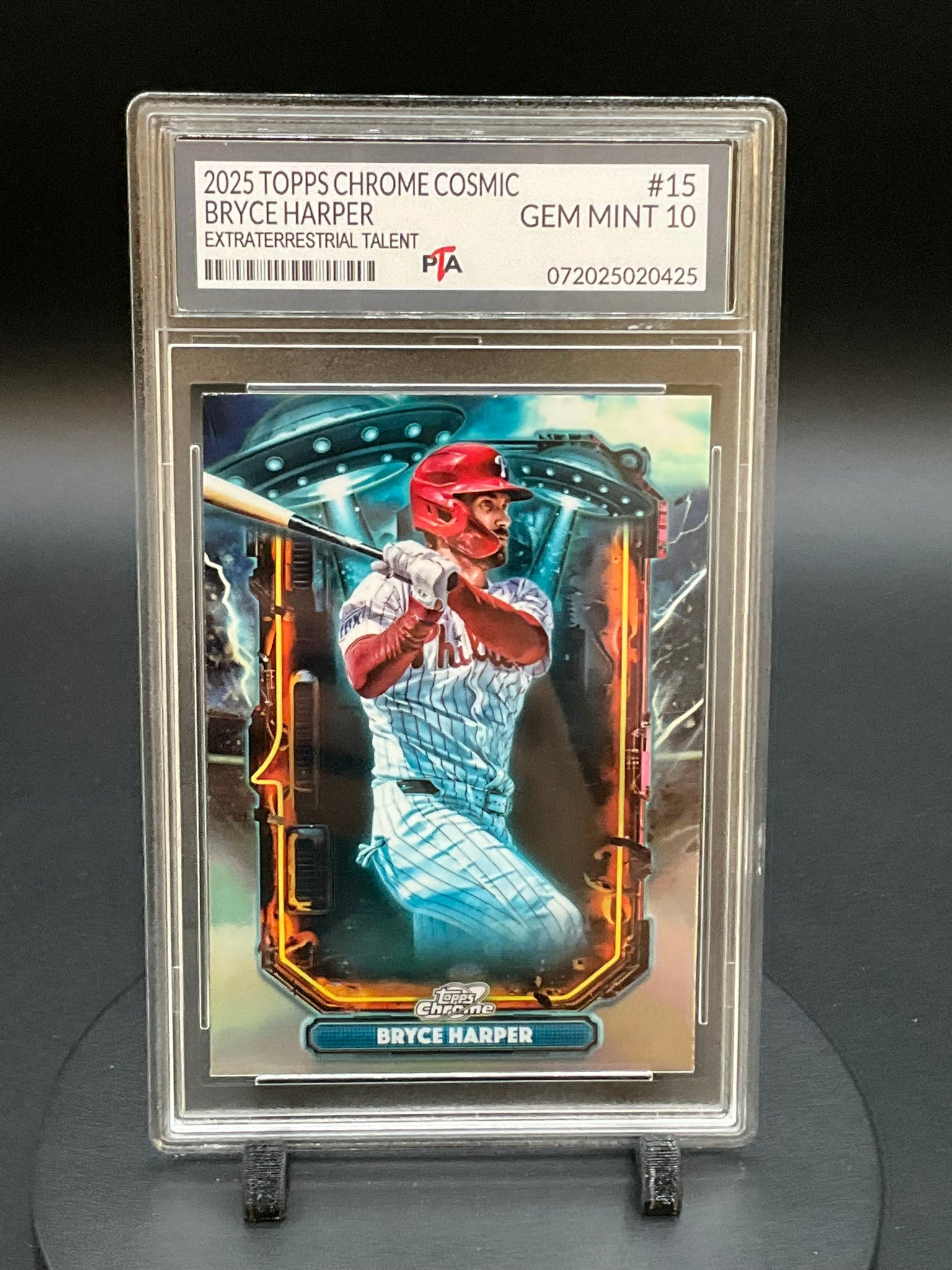 2025 TOPPS Chrome Cosmic Bryce Harper "Extraterrestrial Talent" GEM MINT 🔥