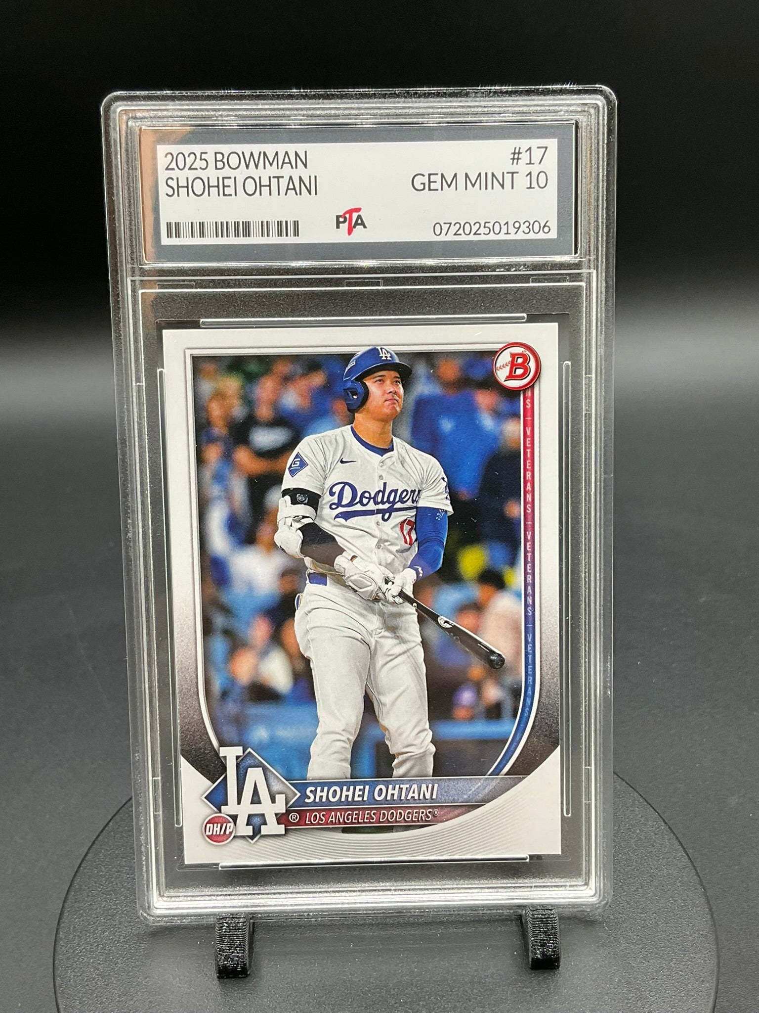 2025 Bowman #17 Shohei Ohtani LA Dodgers Graded GEM MINT PTA 10 🔥
