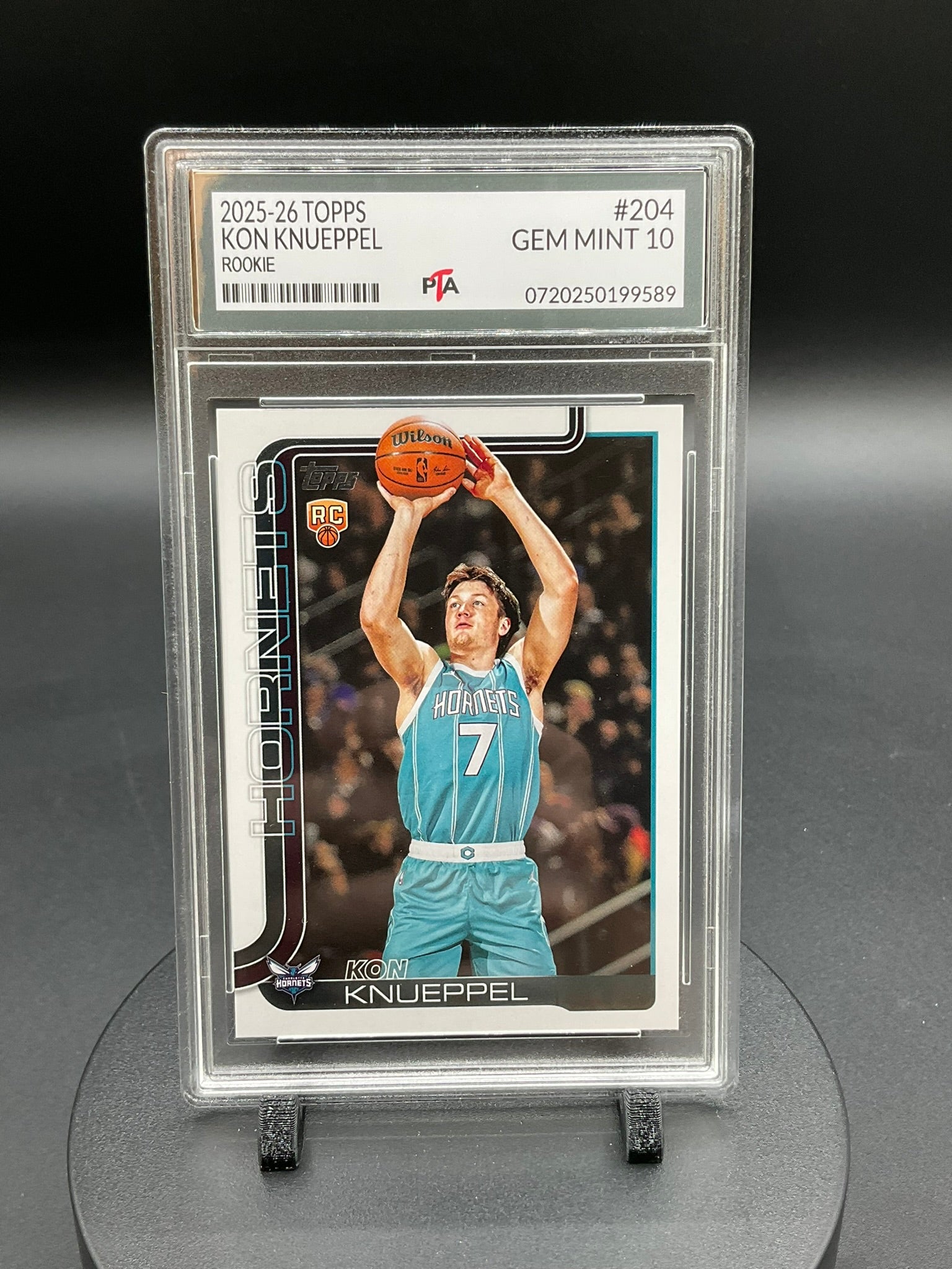 2025-26 Topps Flagship #204 Kon Knueppel Rookie Card Graded GEM MINT🔥