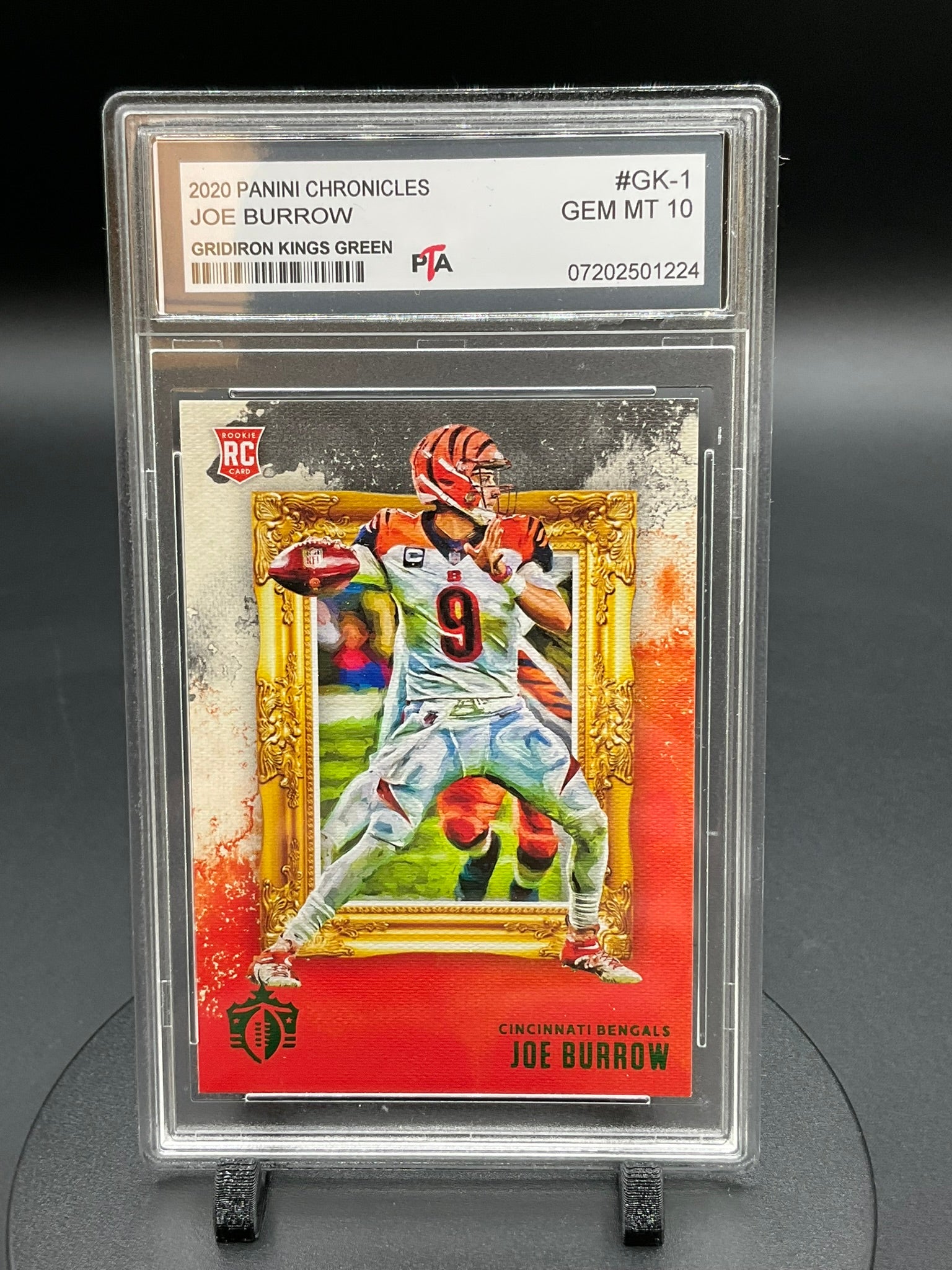 2020 Panini Chronicles Joe Burrow "Gridiron Kings Green" GEM MINT 🔥