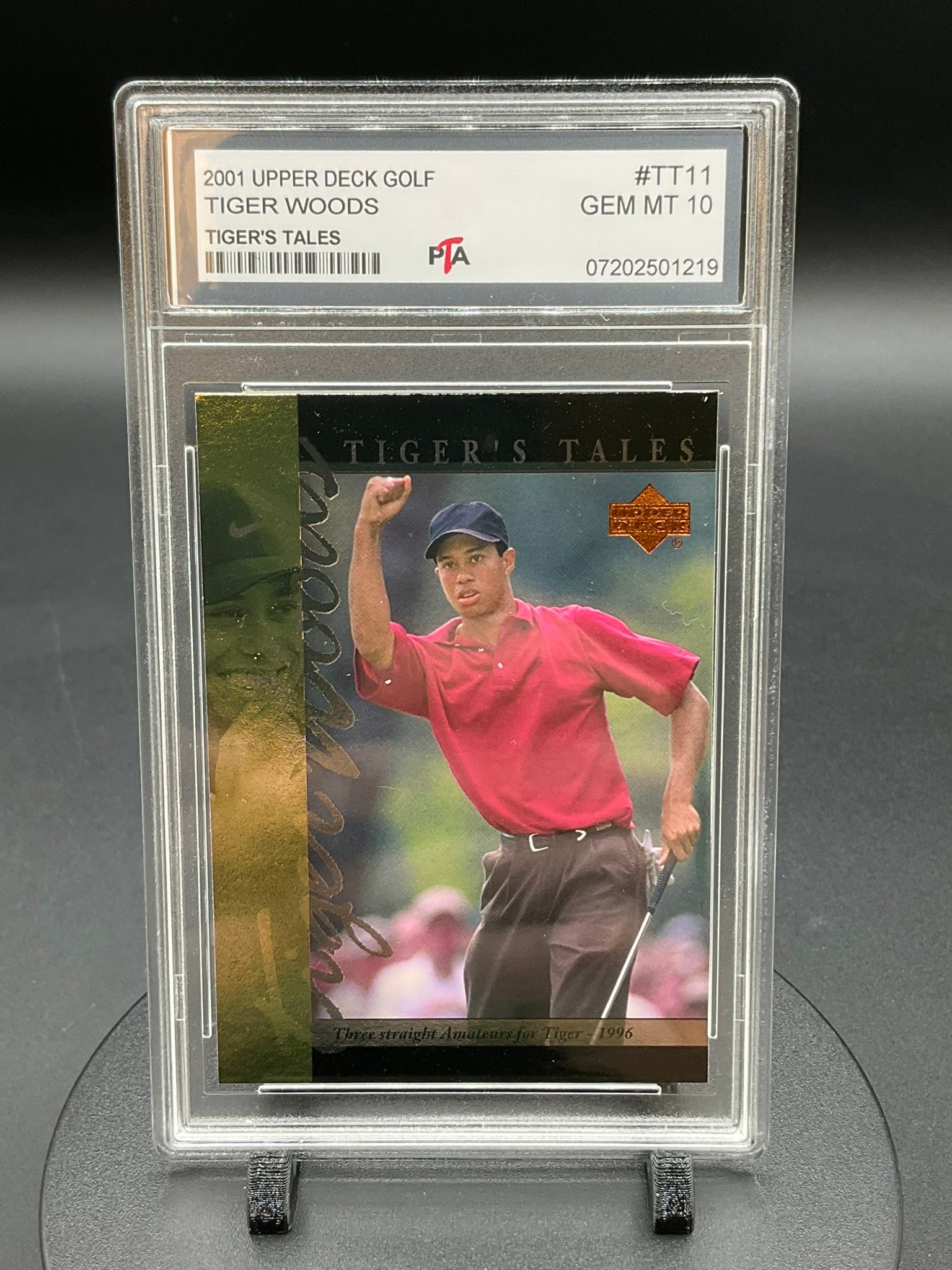 2001 Upper Deck Golf Tiger Woods "Tiger's Tales" #TT11 GEM MINT 🔥