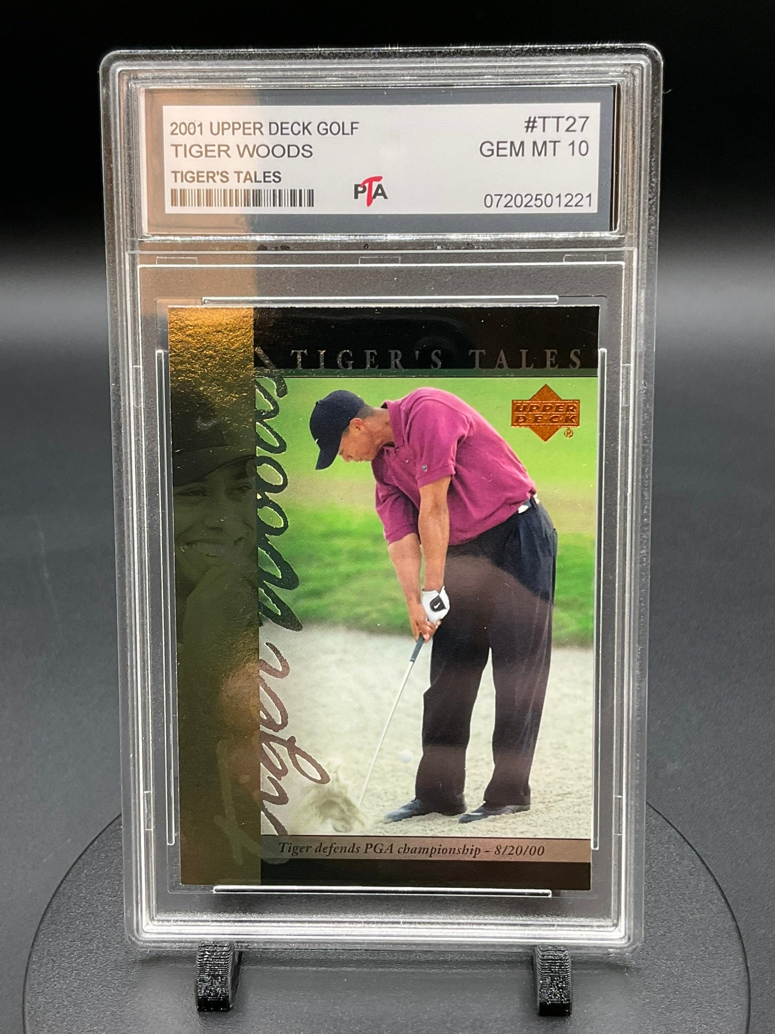 2001 Upper Deck Golf Tiger Woods "Tiger's Tales" #TT27 GEM MINT 🔥