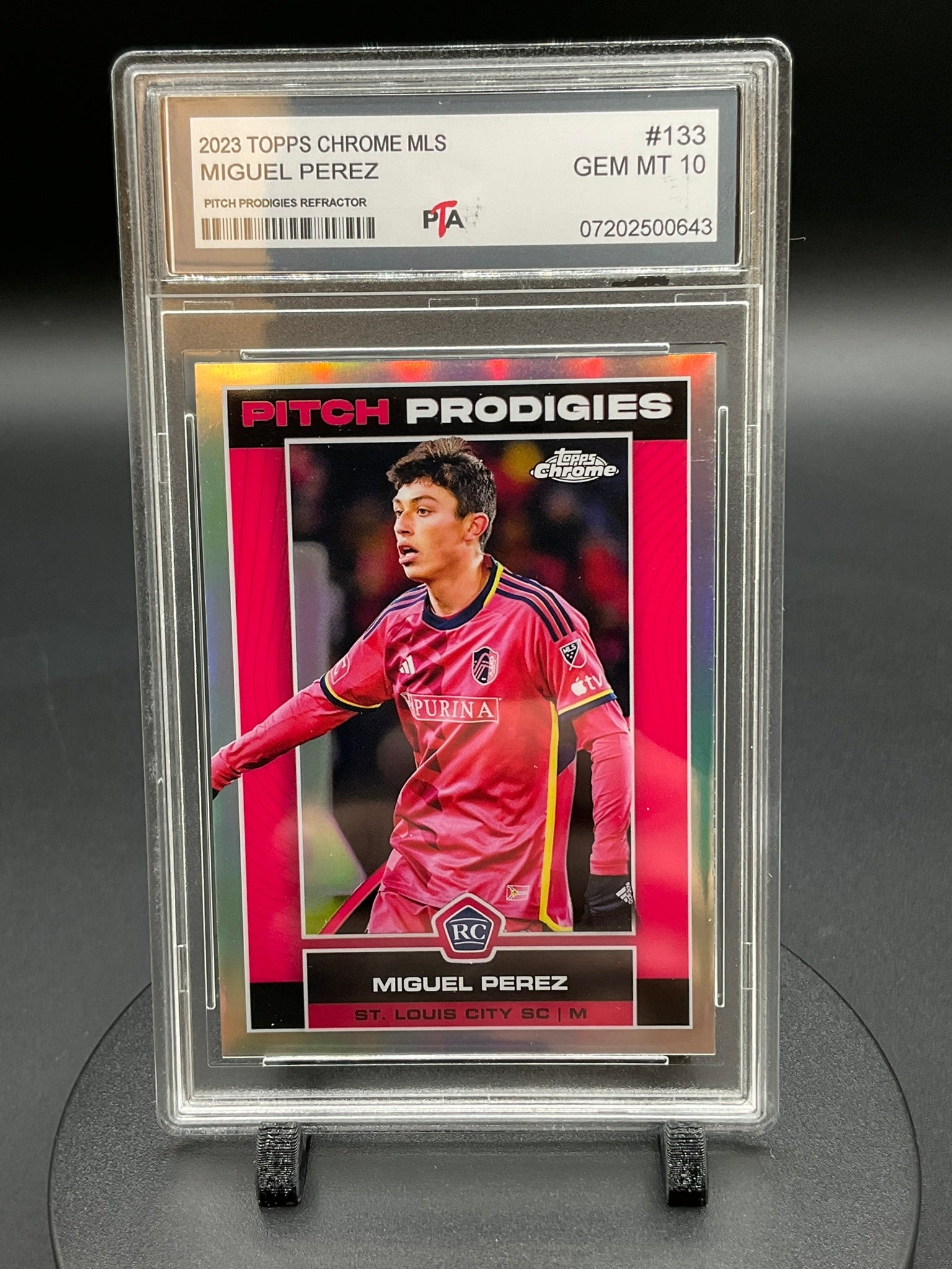 2023 TOPPS Chrome MLS Miguel Perez "Pitch Prodigies Refractor" GEM MINT 🔥