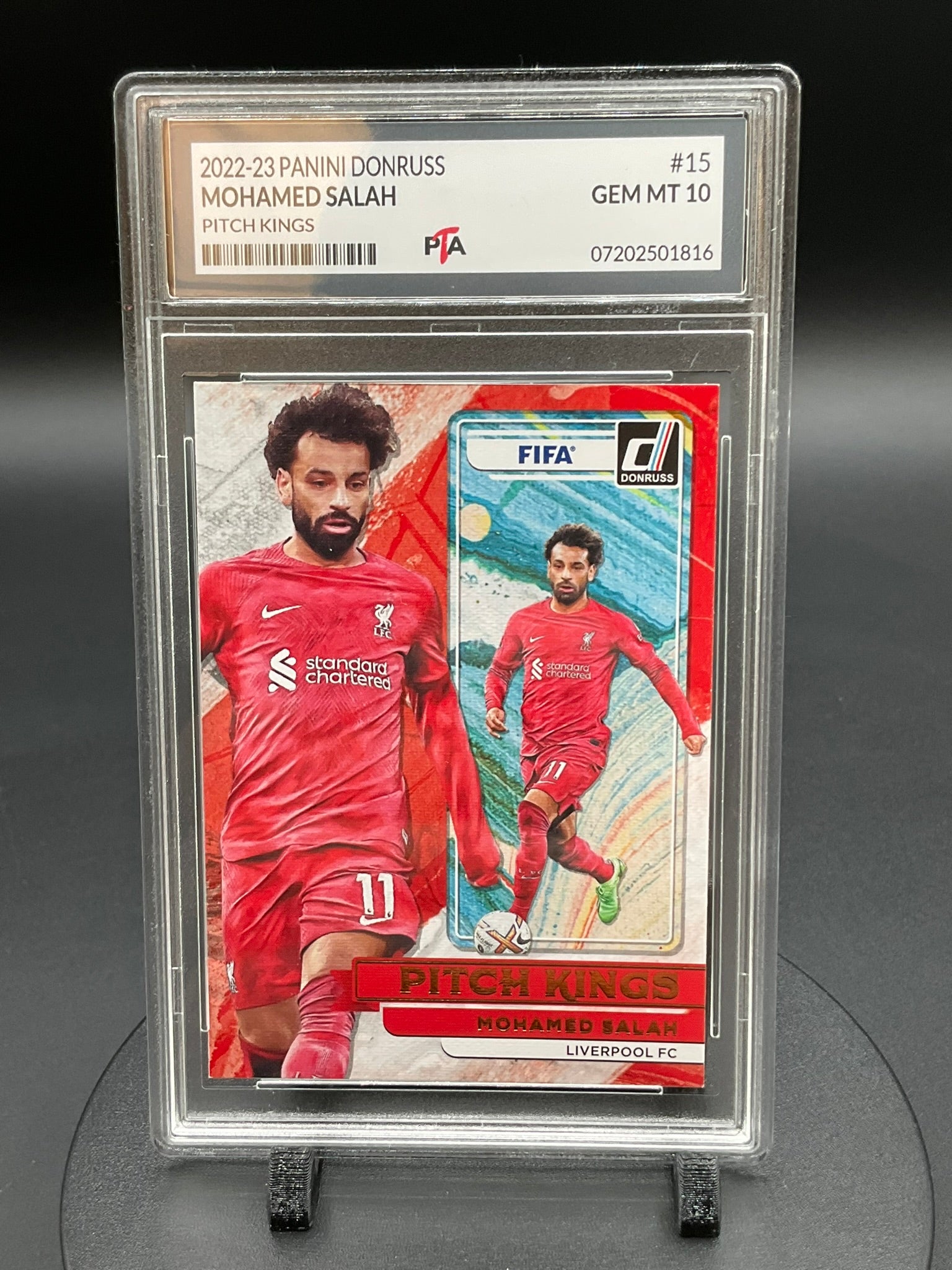 2022-23 Panini Donruss Mohamed Salah "Pitch Kings" GEM MINT 🔥