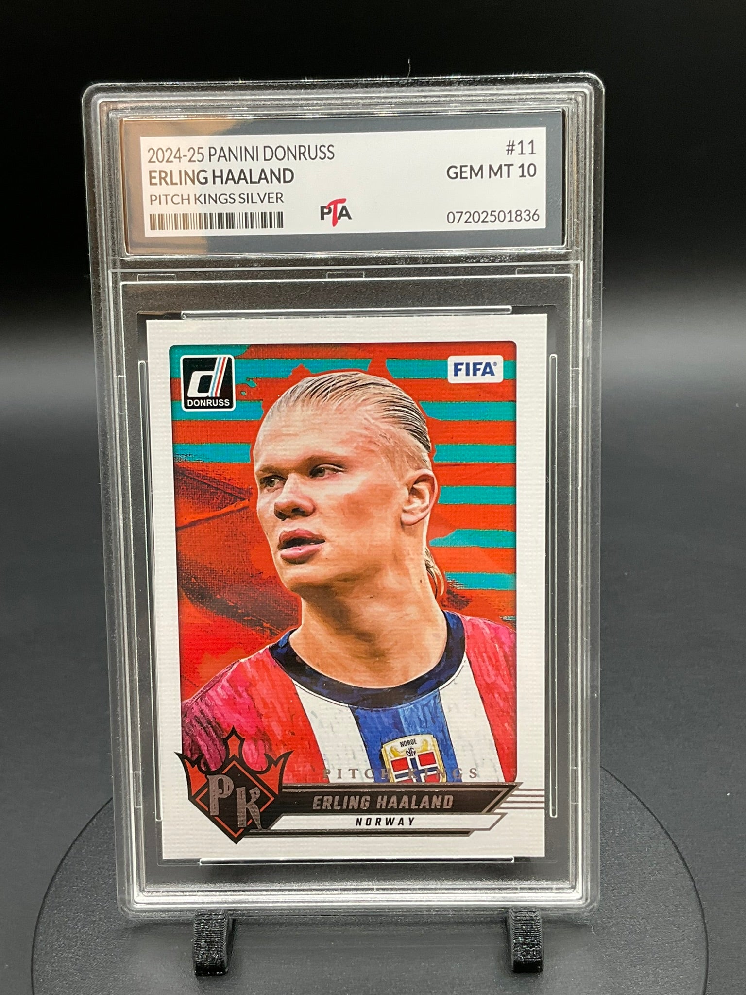 2024-25 Panini Donruss Erling Haaland "Pitch Kings Silver" GEM MINT 🔥