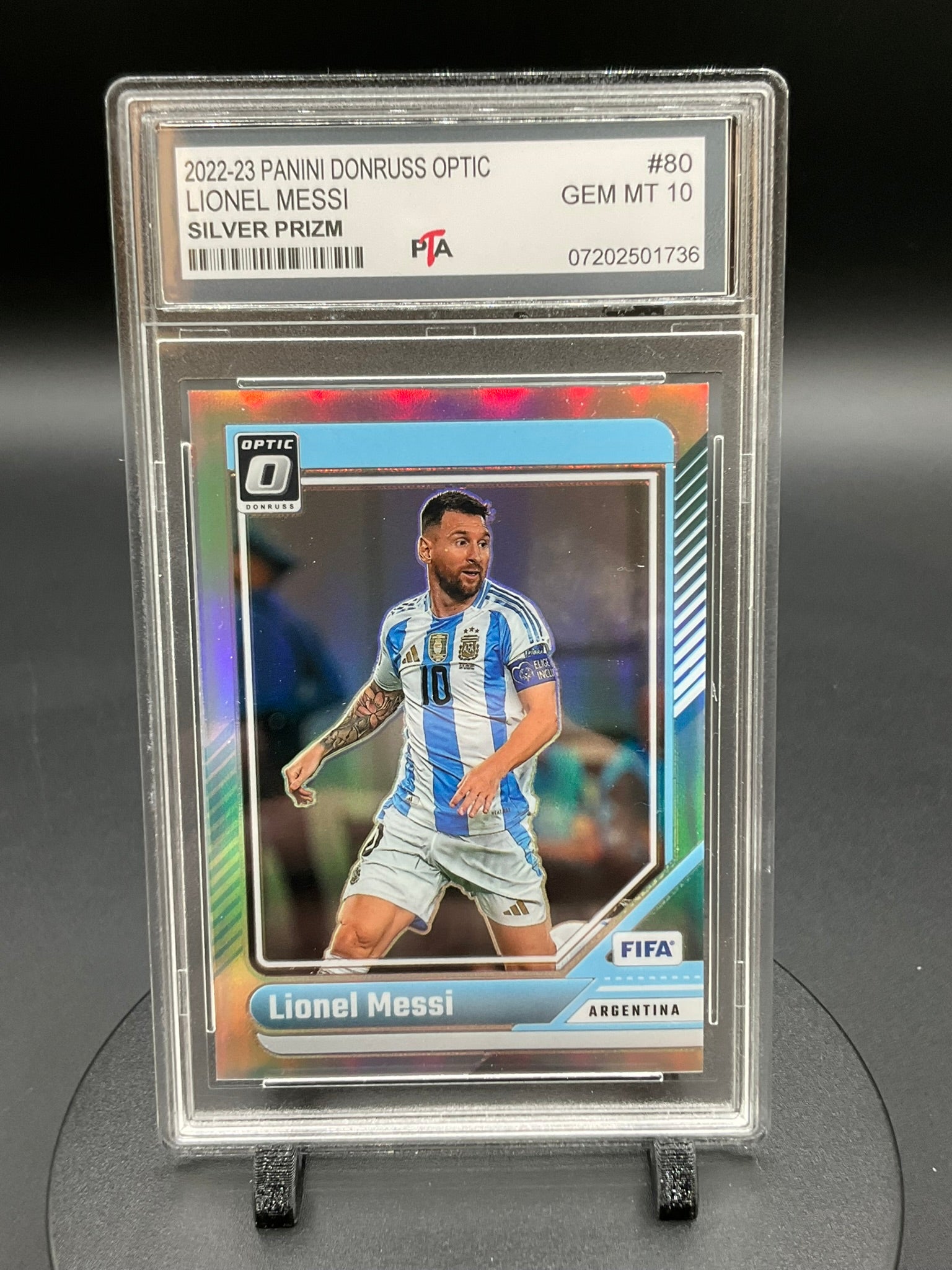 2022-23 Panini Donruss Optic Lionel Messi "Silver Prizm" GEM MINT 🔥